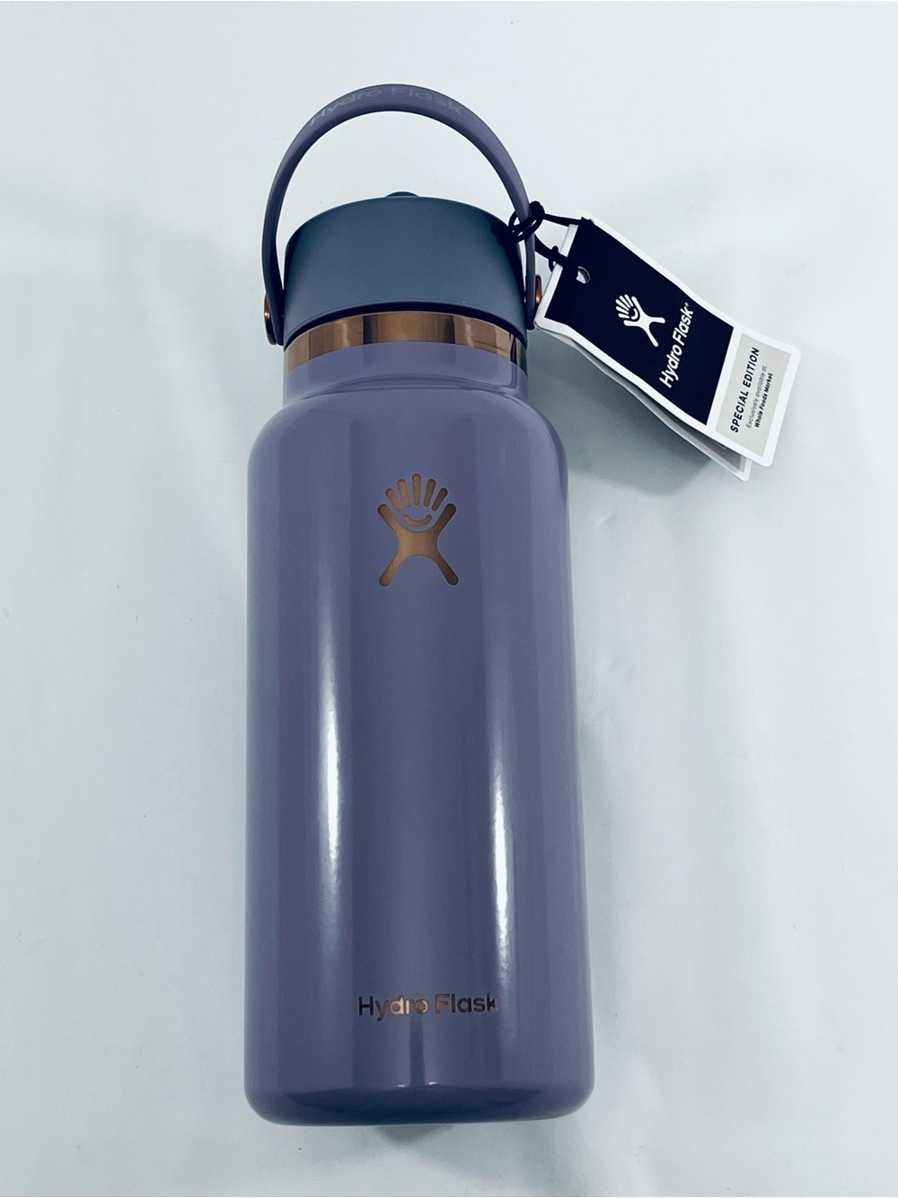 Hydro Flask Travel Bottle 32oz Wide Flex Straw Cap Purple Lavender Rose Gold NWT